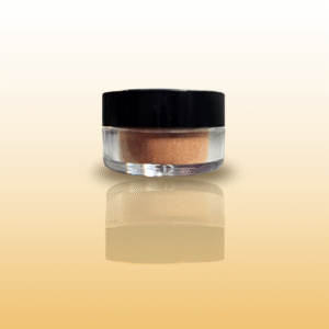 Kodu Mineraalne kuldne pulberlauvärv toonis "Kullapidu" ümara musta kaanega potsikus.