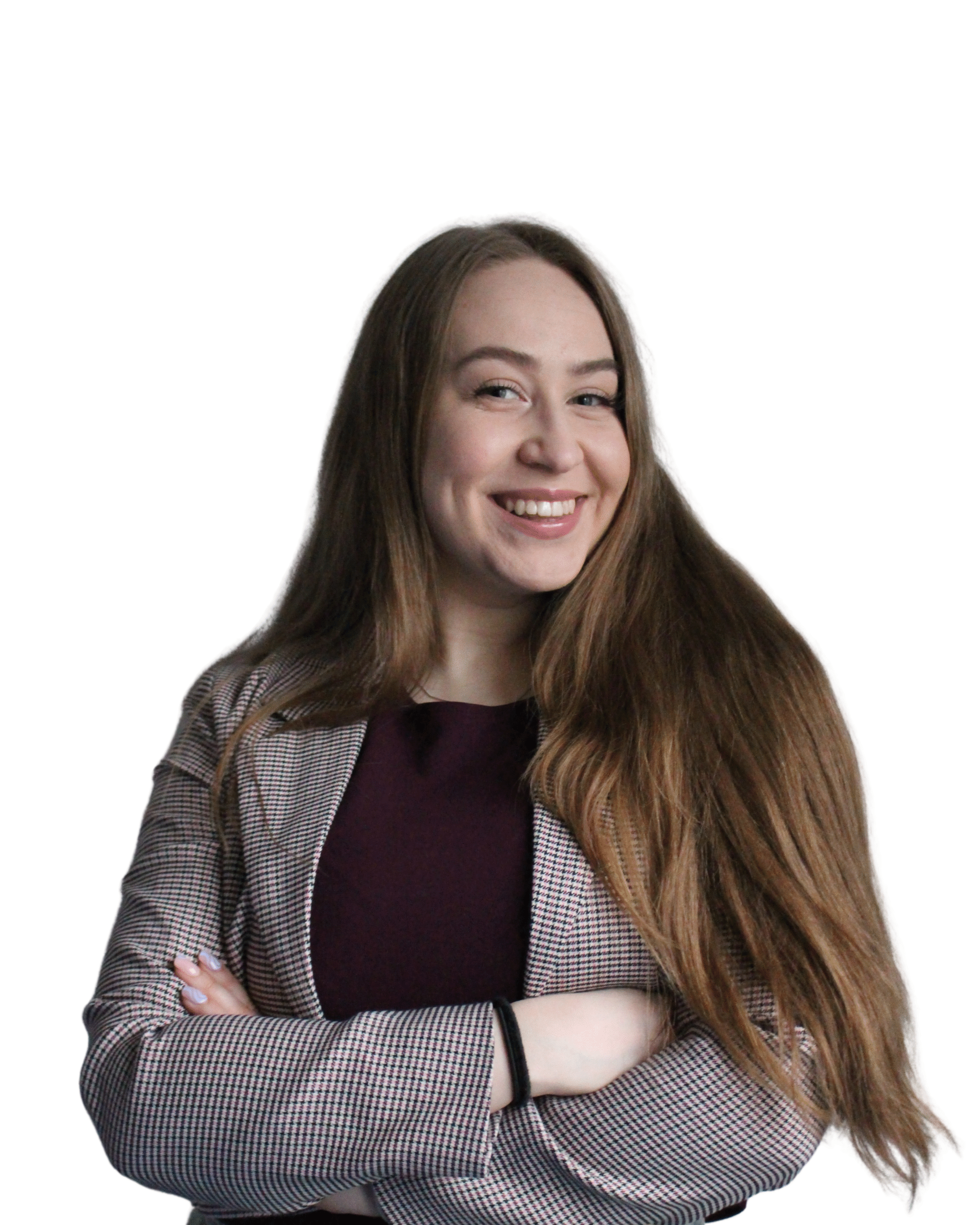 naeratav naine pintsakus